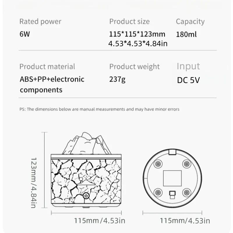 Volcano Flame Aromatherapy Humidifier